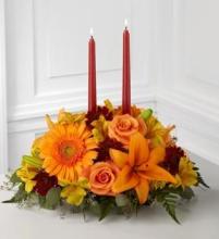 Thanksgiving Centerpiece with candles