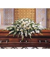Large White Casket Cover