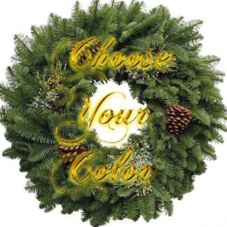 Choose Your Color Decorated Fresh Wreath
