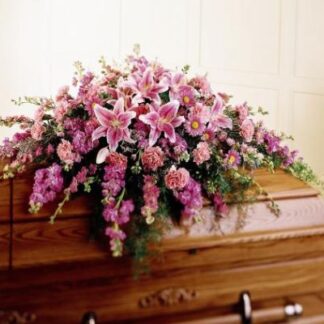Mixed Pink Casket Cover