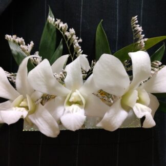White Orchid Pocket Boutonniere
