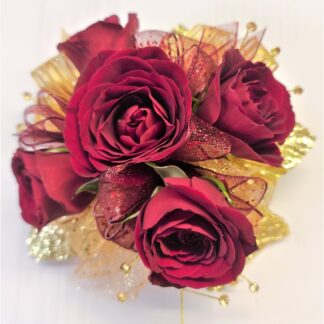Colorful Circular Upgraded Wristlet Corsage