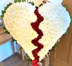 Small Broken Heart With Carnations
