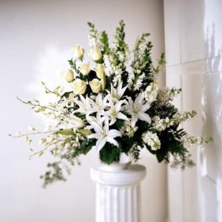 Large White Funeral Tribute