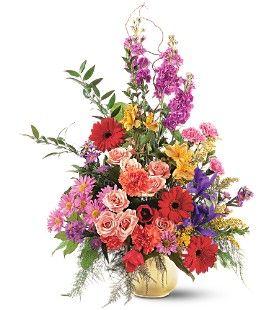 Mixed Spring Funeral Basket