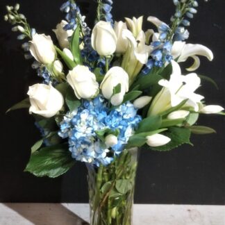 Large Blue & White Vase