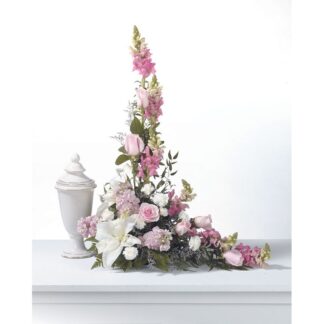 Pink & White Cremation Adornment