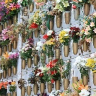 Mausoleum Silk Flower Arrangement