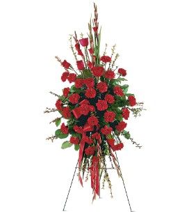 Red Spray on a Stand