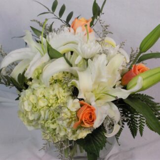 Peach Roses & Lilies