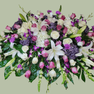 Purple, Lavender and White Casket Cover