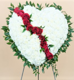 Large Broken Heart with Roses