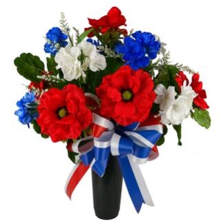 Patriotic Silk Graveside Flowers