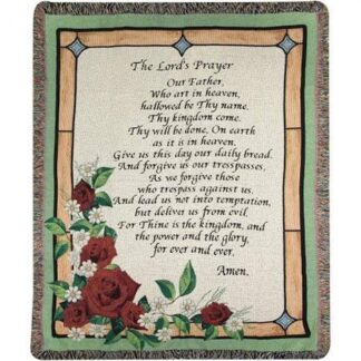 Lord's Prayer Floral Throw