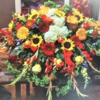 Autumn Mix Casket Cover