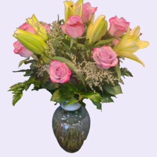Prettiest Dozen Roses & Lilies