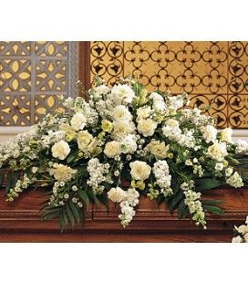 White Casket Cover