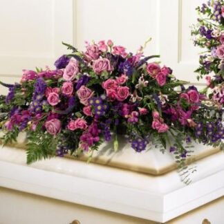 Mixed Purple Casket Cover