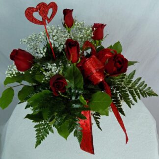 Half Dozen Red Long Stem Roses - Vday