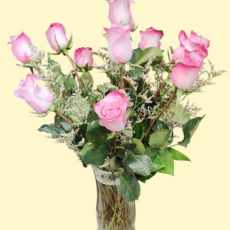 One Dozen Lavender Roses