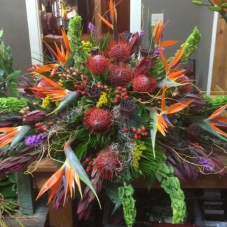 Large Tropical Casket Cover