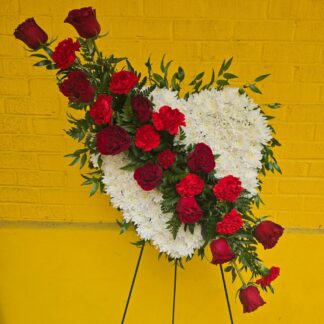 Bleeding Heart with Roses and Carnations