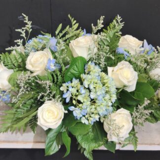 Blue and White Long & Low Centerpiece