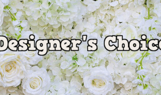 Designer Choice White Funeral Basket