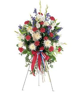 Patriotic Spray on a Stand