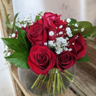 One Dozen Red Roses Pave - Vday