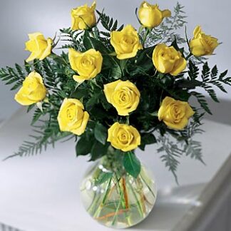 Premium Long Stemmed Yellow Rose Bouquet