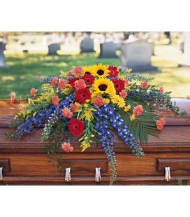 Mixed Summer Casket Cover