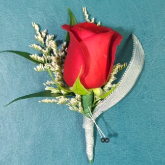 Colorful Single Rose Boutonniere