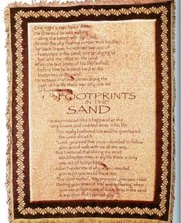 Footprints Poem Throw