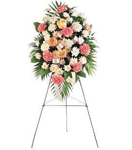 Pink & White Spray on a Stand