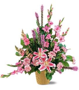 Pink & Lavender Funeral Basket