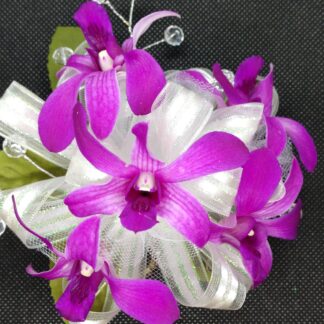 Purple Orchids Premade Wristlet Corsage
