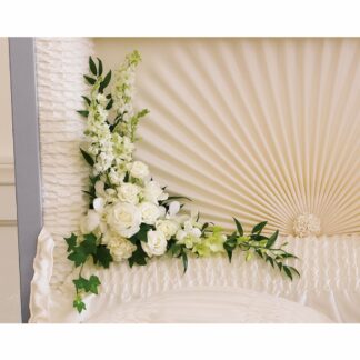 White Corner Casket Piece