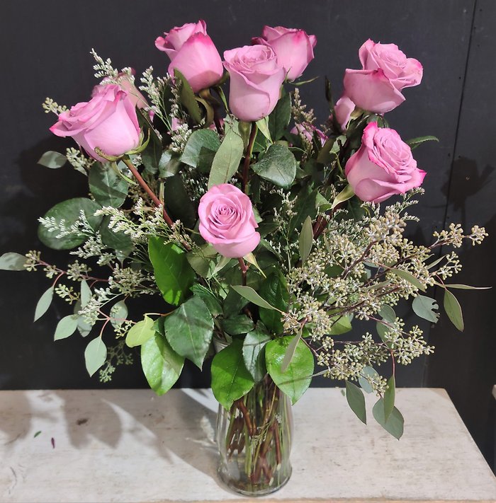 One Dozen Lavender Roses