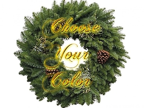 Choose Your Color Decorated Fresh Wreath