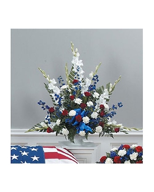 Patriotic Urn Arrangement