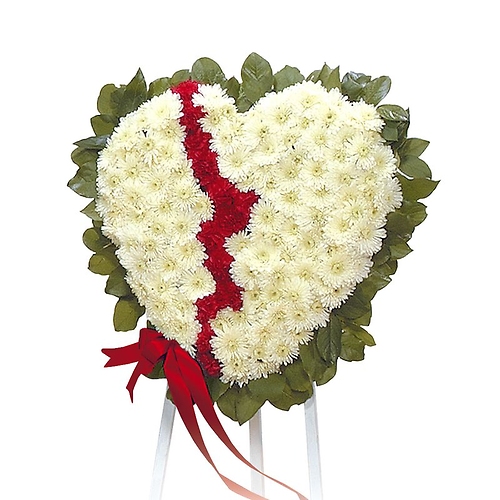 Large Broken Heart with Carnations