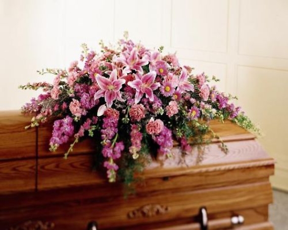 Mixed Pink Casket Cover