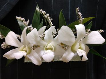 White Orchid Pocket Boutonniere