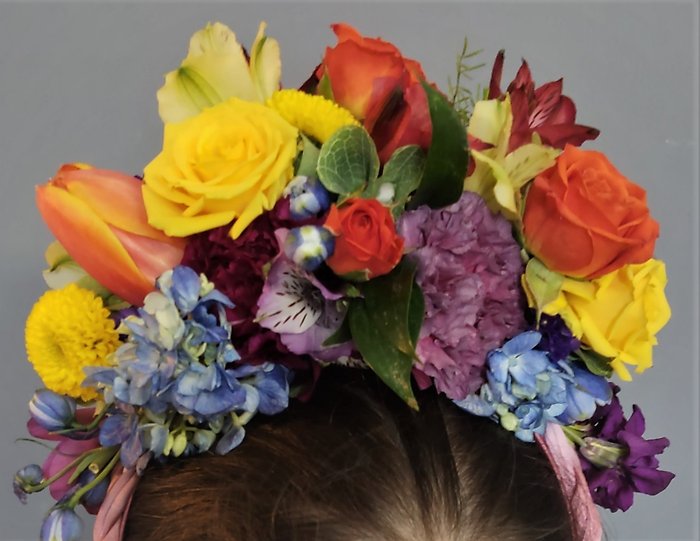 Custom Floral Upright Crown