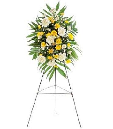 Yellow & White Spray on a Stand