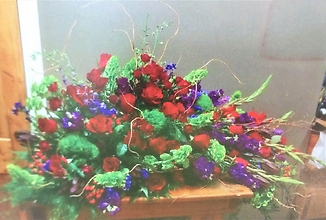 Modern Jeweled Tone Casket Cover