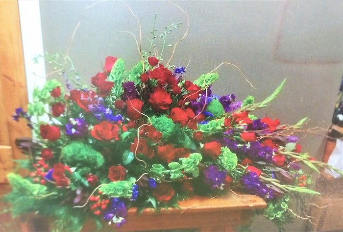 Modern Jeweled Tone Casket Cover