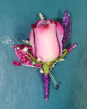 Colorful Single Rose Boutonniere Upgraded