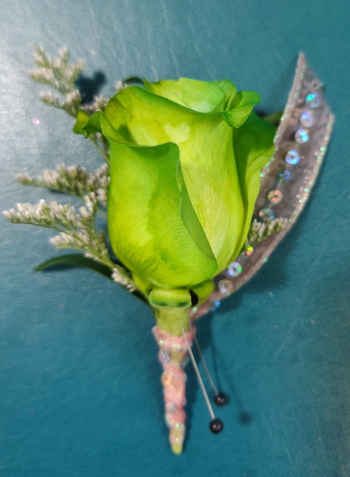 Colorful Single Rose Boutonniere